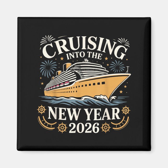 Íman Cruising Into The New Year 2026 Party Vacation Tee (Frente)