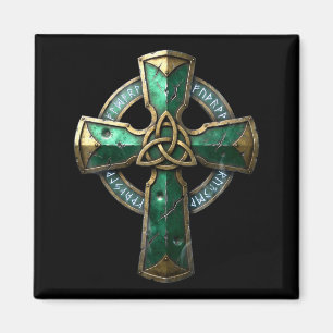 Íman Cruz celta antiga runas patrimônio irlandês Antigo