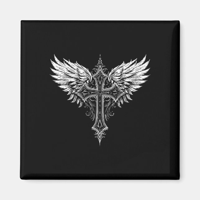 Íman Cruz Cristã Anjo Religioso  (Frente)