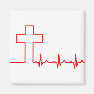 Íman Cruz Cristã Batimento Cardíaco Vida EKG ECG