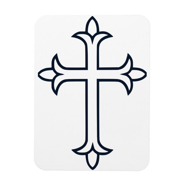 Íman Cruz Cristã Clássica Arte Minimalista Fina (Vertical)