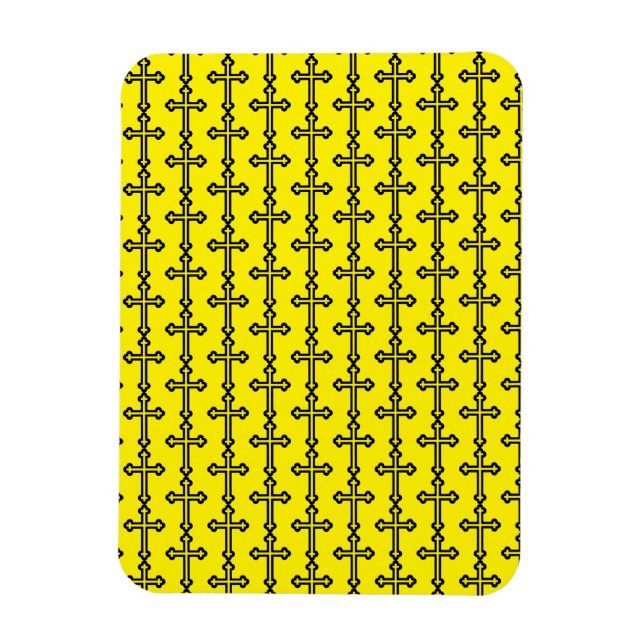 Íman Cruz cristã negra (Vertical)
