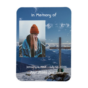 Íman Cruz Crucifixo Memorial de Lembrança Montanha