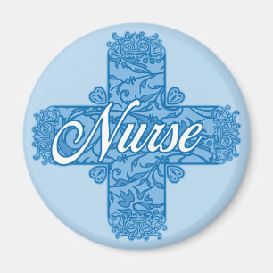 Íman Cruz de Enfermeira Azul Delicada