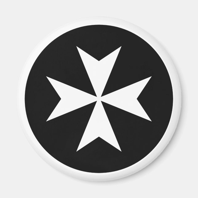 Íman Cruz de Malta Branca (Frente)