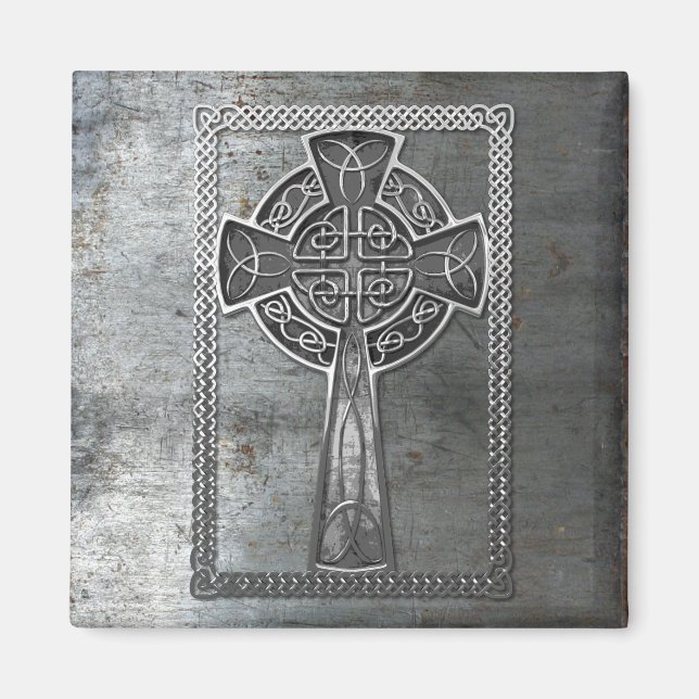 Íman Cruz de metal vestida (Frente)