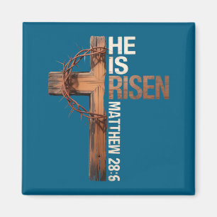 Íman Cruz de Páscoa ele ressuscitou Jesus cristãos home
