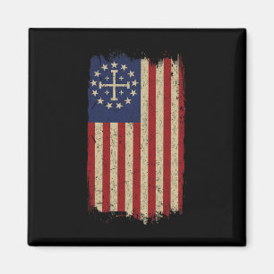 Íman Cruz dos Templários Cruz de Jerusalém Bandeira Ame