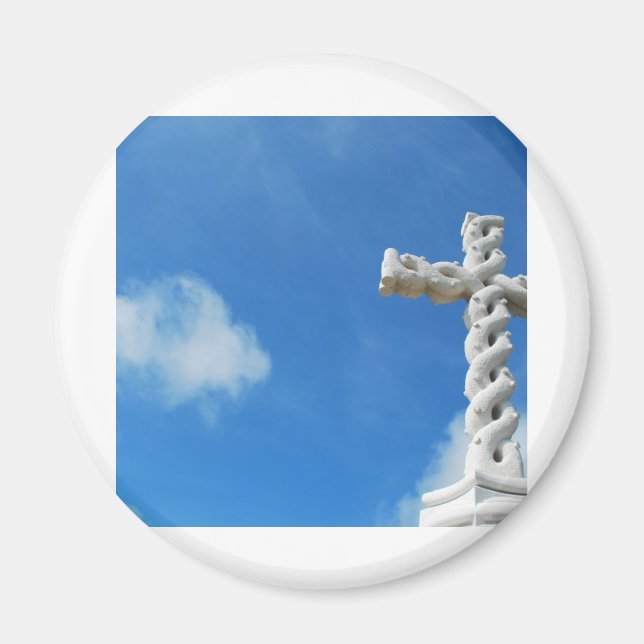 Íman Cruz em nuvens e céu azul (Frente)