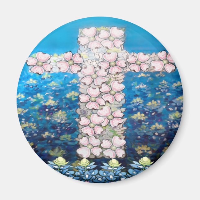 Íman Cruz Floral (Frente)