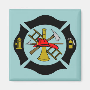 Íman Cruz maltesa - preto - ímã