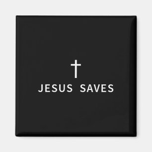 Íman Cruz Minimalista Cristã Jesus Salva Modo Religioso