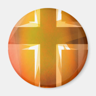 Íman Cruz religiosa laranja