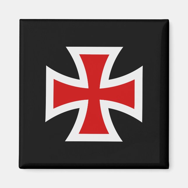 Íman Cruz Templária Cavaleiro Premium Honra Arte Fina (Frente)