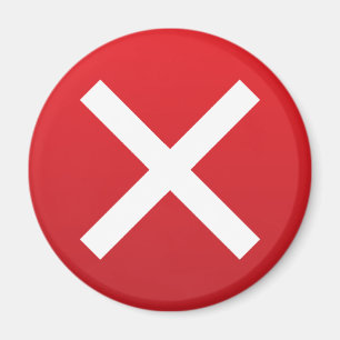 Íman Cruz vermelha nenhum símbolo incorreto de X