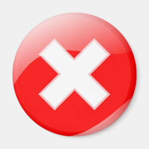 Íman Cruz vermelha nenhum símbolo incorreto de X