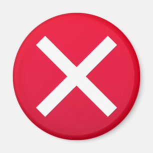 Íman Cruz vermelha nenhum símbolo incorreto de X