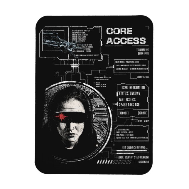 Íman Cruzado - Design de Streetwear Techno-Brutalist (Vertical)