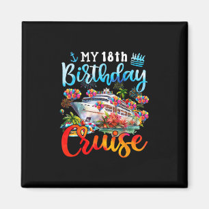 Íman Cruzeiro de Aniversário de 18 Anos Meu Crucero de 