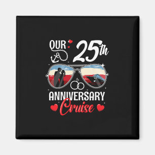 Íman Cruzeiro de Aniversário de 25 Anos de Casamento Ma