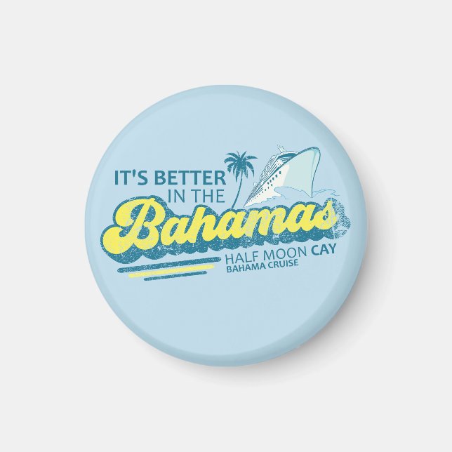 Íman Cruzeiro de Férias com Magnetas das Baamas de Meia (Frente)