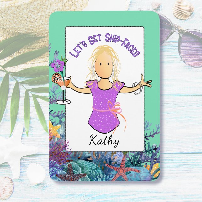 Íman Cruzeiro de Férias de Desenho Animado Feminino Eng (Criador carregado)