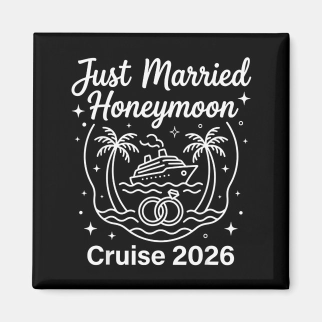 Íman Cruzeiro de lua de mel de 2026 casamento de recém- (Frente)