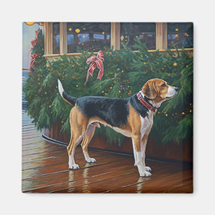 Íman Cruzeiro de Natal Beagle: Delícia de Férias Incrív