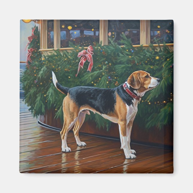 Íman Cruzeiro de Natal Beagle: Delícia de Férias Incrív (Frente)