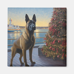 Íman Cruzeiro de Natal com Malinoi Belga: Férias Patas-
