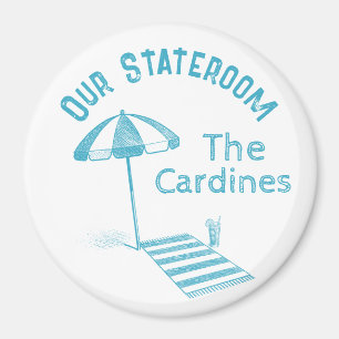 Íman Cruzeiro Familiar Stateroom Door Marker Beach Umbr