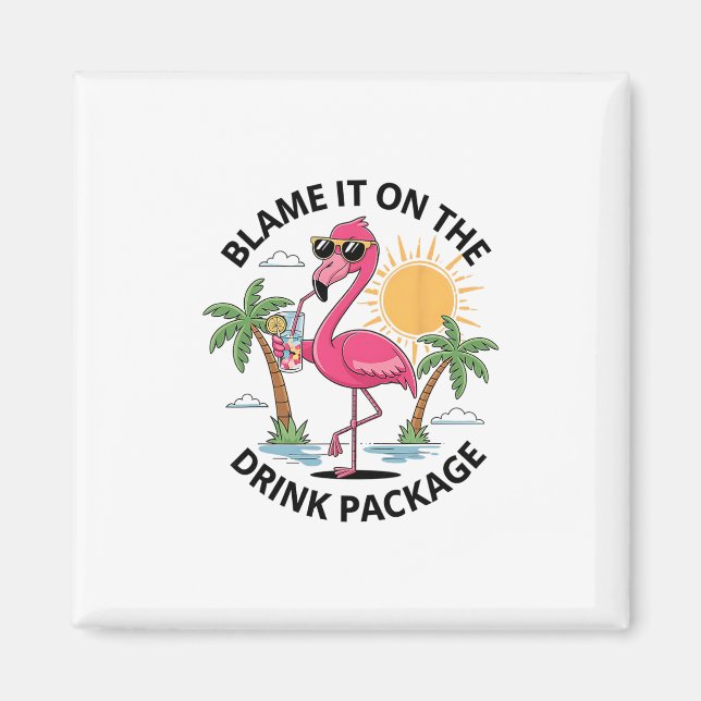 Íman Cruzeiro Flamingo Culpe O Pacote De Bebidas Drin (Frente)