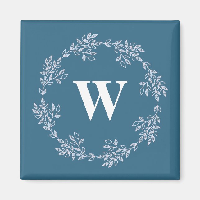 Íman Cruzeiro Stateroom Cabine Door Monograma Azul (Frente)