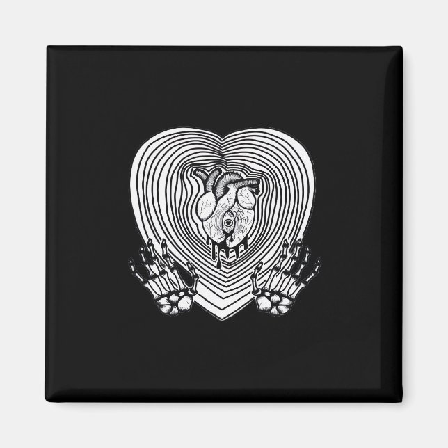 Íman Crying Heart Classic - Skeleton mãos Heart (Frente)