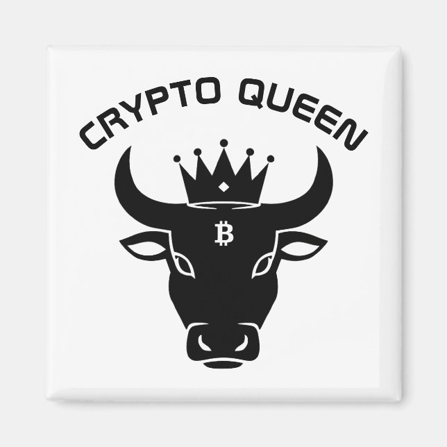 Íman Crypto Queen Personalizado White (Frente)