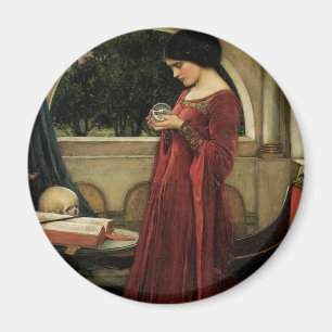 Íman Crystal Ball by Waterhouse, Vintage Victorian Art