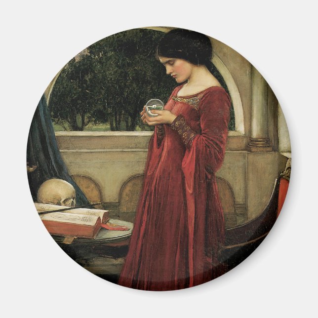 Íman Crystal Ball por John William Waterhouse (Frente)