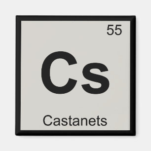 Íman Cs - Castanholas Música Química Tabela Periódica