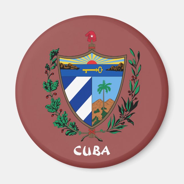 Íman Cuba Casaco da Cozinha de Armas/Magneta do Escritó (Frente)