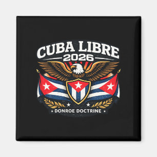 Íman Cuba Cuba Livre Doutrina Monroe Ilustração