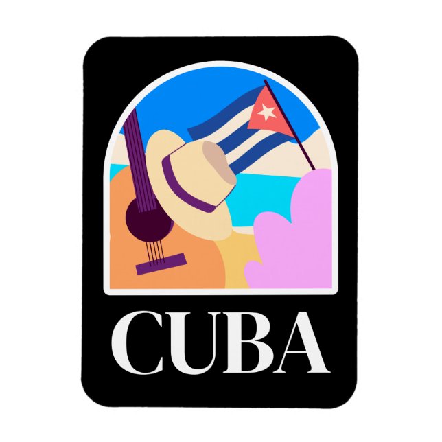 Íman Cuba Flag Salsa Vintage (Vertical)