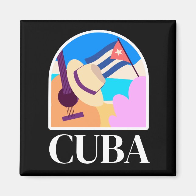 Íman Cuba Flag Salsa Vintage (Frente)