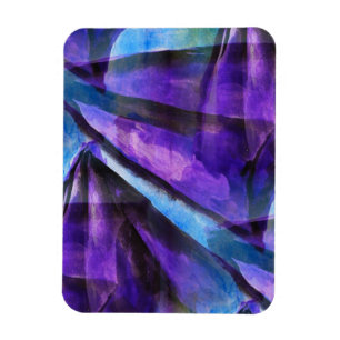 Íman cubism sem emenda roxo, arte abstracta azul