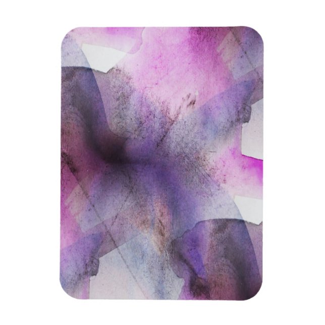 Íman cubismo sem descontinuidades abstrato arte roxa (Vertical)