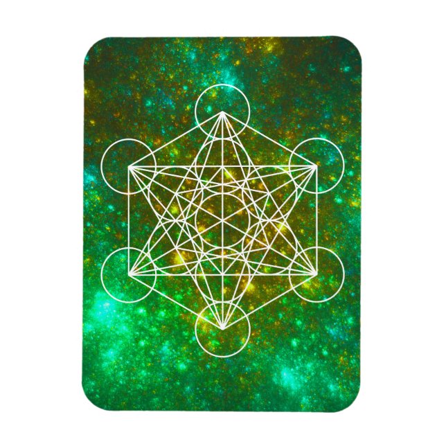 Íman Cubo de Metatron, Geometria Sagrada, Símbolo Espir (Vertical)