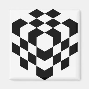 Íman cubo de tabuleiro 3d