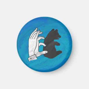 Íman Cubo do Urso Sombra em Azul