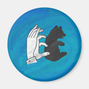 Íman Cubo do Urso Sombra em Azul