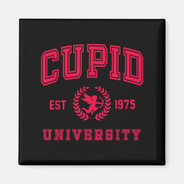 Íman Cud University Cute Cherub Valentines Day Crest  (Frente)