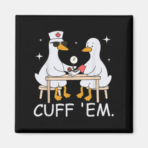 Íman Cuff Em Engraçado Enfermeira Enfermeira Goose Médi